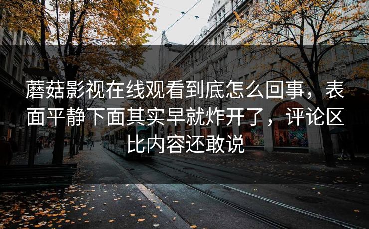 蘑菇影视在线观看到底怎么回事，表面平静下面其实早就炸开了，评论区比内容还敢说