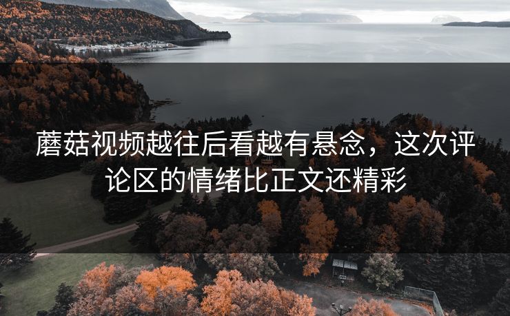 蘑菇视频越往后看越有悬念，这次评论区的情绪比正文还精彩